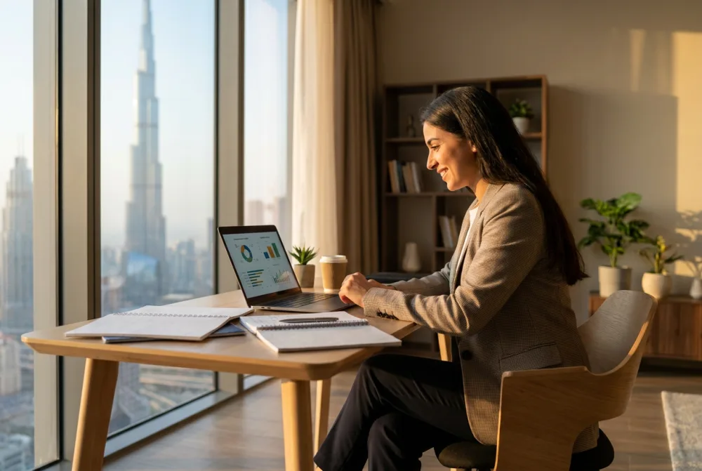 A woman comparing personal loan offers on her laptop